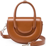 Brown Saddle Bag – Classic Leather Crossbody Purse