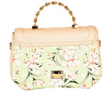 Beige Floral Twist Bag – Floral Print Everyday Tote Bag