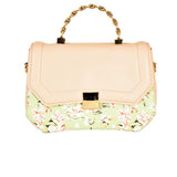 Beige Floral Twist Bag – Floral Print Everyday Tote Bag