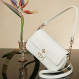 White Brushed Shoulder Bag – Elegant Everyday Side Carry Bag