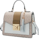 Aztec Pattern Office Bag – Unique Leather Handbag with Boho Design
