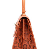Orange Office Bag – Elegant Leather Crossbody Handbag
