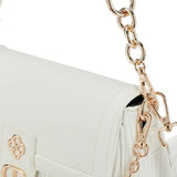 White Brushed Shoulder Bag – Elegant Everyday Side Carry Bag