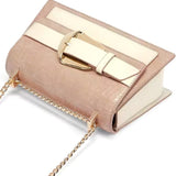 Cream Mini Chain Bag – Trendy Leather Shoulder Bag with Chain Detail