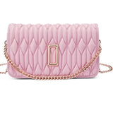Light Pink Ruched Bag – Stylish Small Textured Handbag