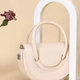 White Saddle Bag – Elegant Leather Crossbody Purse