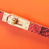 Orange Office Bag – Elegant Leather Crossbody Handbag