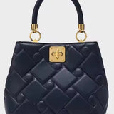 Navy Blue Mini Bag – Compact Leather Shoulder Bag for Women