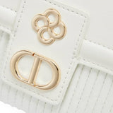 White Brushed Shoulder Bag – Elegant Everyday Side Carry Bag
