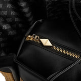 Black Handle Fashionable Straw Hobo Bag - Large Summer Tote