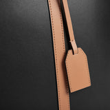 Black & Dark Brown Large Leather Tote - Elegant & Spacious