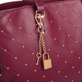Burgundy Large Leather Tote - Work & Travel Shoulder Bag