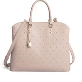 Beige Large Leather Tote - Work & Travel Shoulder Bag
