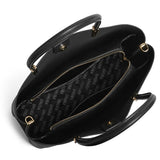 Soft Black Leather Tote - Spacious Handbag for Work & Travel