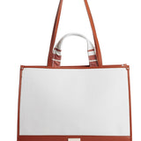 Brown Double Handle Leather Tote - Large & Spacious