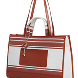 Brown Double Handle Leather Tote - Large & Spacious