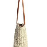 Brown Handmade Woven Straw Tote - Large Summer Beach Bag