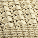 Brown Handmade Woven Straw Tote - Large Summer Beach Bag