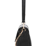 Black Brushed Shoulder Bag – Stylish & Lightweight Daily Handbag