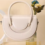 White Saddle Bag – Elegant Leather Crossbody Purse