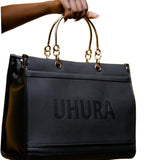 Black Large Tote Bag – Elegant Spacious Leather Handbag