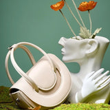 White Saddle Bag – Elegant Leather Crossbody Purse