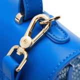 Blue Office Handbag – Trendy Medium-Sized Leather Shoulder Bag