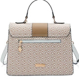 Aztec Pattern Office Bag – Unique Leather Handbag with Boho Design