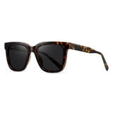 Uhura 1 Pack Tortoiseshell Square Sunglasses for Women Men Dark Lens Full Frame Eyewear