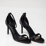 Uhura Black Stiletto High Heel Sandals for Women – Ankle Strap Dress Shoes pair of 1