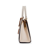 Uhura Pack of 1 Cream and Brown Formal Tote Handbag for Women with Strap