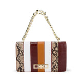 Uhura Pack of 1 Multicolor Snake Print Faux Leather Sling Bag Women Chain Handle