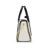 Uhura Pack of 1 Beige Black White Faux Leather Structured Tote Handbag for Women