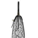 Black Leather Satchel Handbag - Classic & Spacious