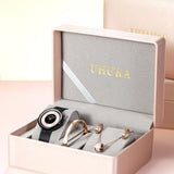 Uhura 1 Pack Women’s Watch Gift Set Black Rose Gold With White Ceramic Bracelet Necklace Earrings Combo Jewelry Set