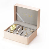 Uhura Gold Combo Pack Watch Set – Analog Watch, Bracelet, Necklace, Earrings For Women Gold Tone Jewelry & Timepiece Combo