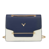 WHITE NAVY MEDIUM SIZE OFFICE CHAIN BAG