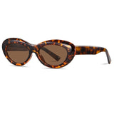 Uhura 1 Pack Tortoise Shell Oval Cat Eye Sunglasses Women Fashion Retro Frame