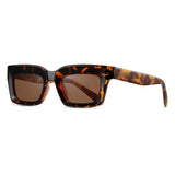 Uhura 1-Pack Tortoise Shell Square Sunglasses: Milano Acetate, Brown Lens, Chic Women's Eyewear